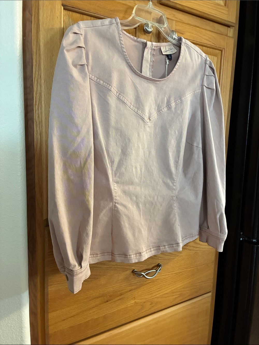 Universal Thread Dusty Pink/Mauve Puff-Sleeve Cotton Top XL - Picture 6 of 12